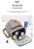 Insulated Large Capacity Tote Lunch Bag and Outdoor Picnic Crossbody Bag