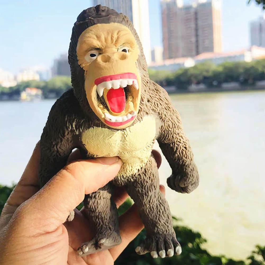 Wild Life Anime Figure Toys Decompression Toys TPR Monkey Gorilla Toys Realistic Wild Animal