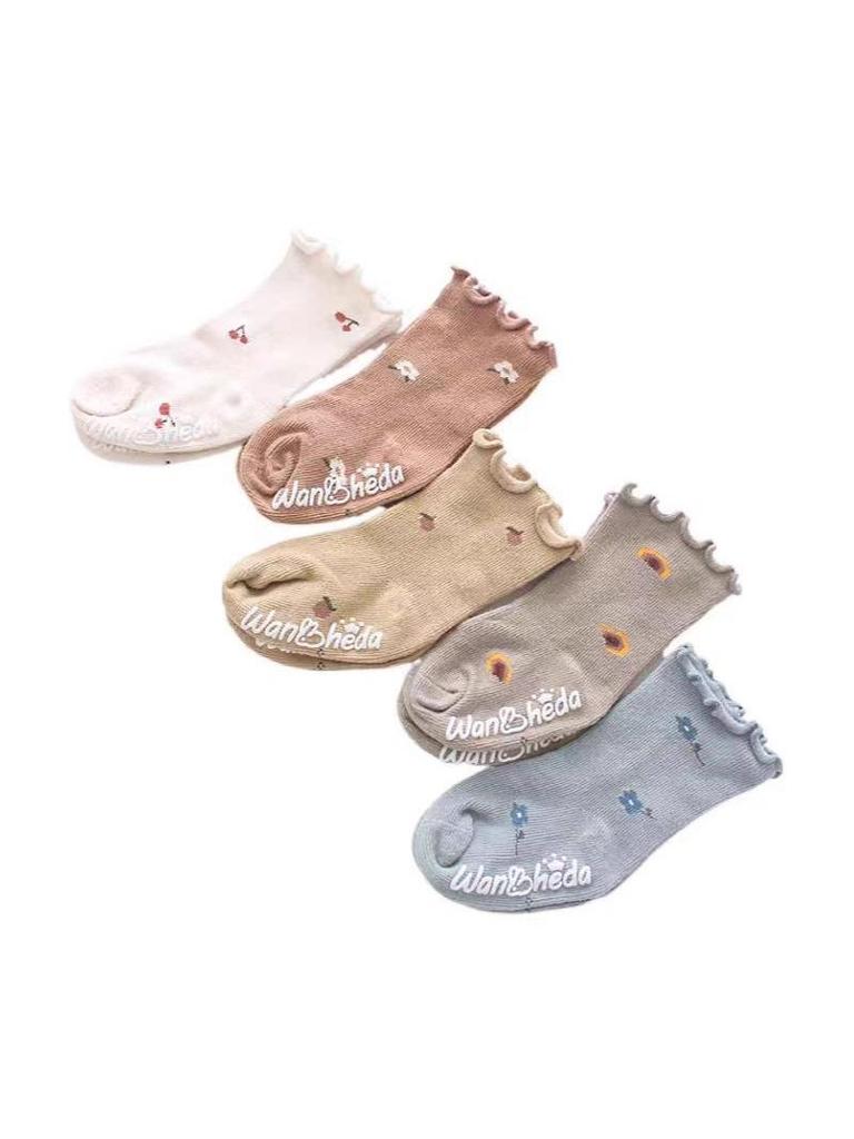 Baumwoll-Babysocken für Neugeborene bis 1 Jahr - Dünn, Lockerer Bund, Wadenhoch, für Frühling & Herbst