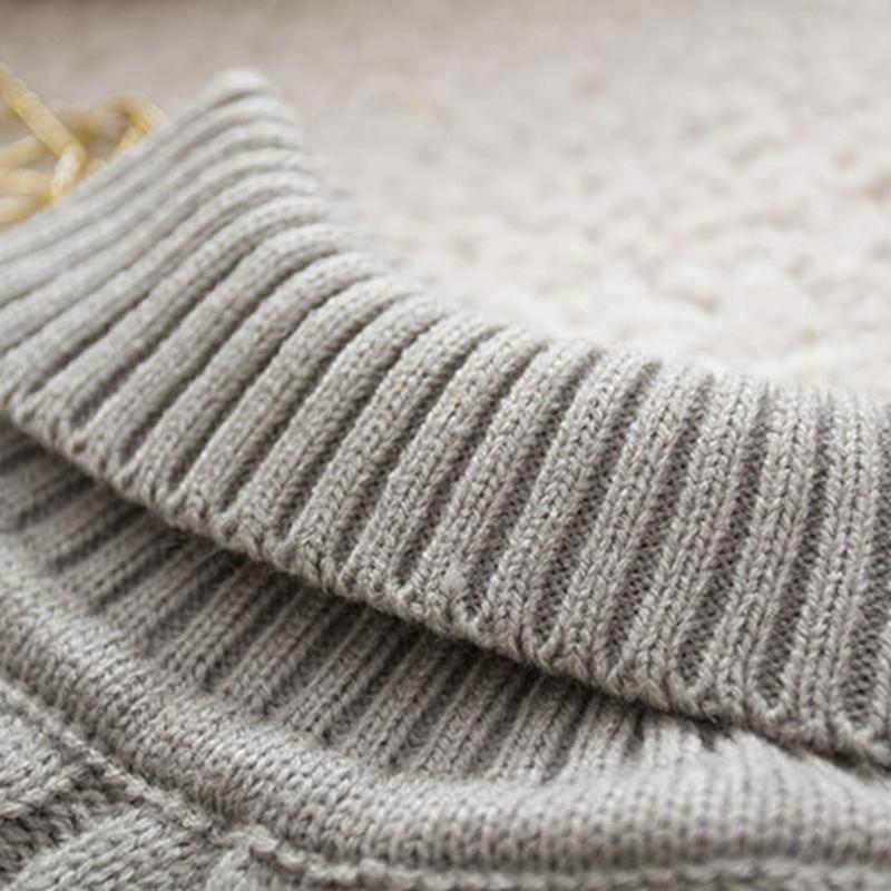 2-10 Years Turtleneck Sweater Knitted Pullover