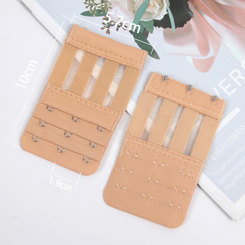 4PCS 3-Hook Women Lingerie Strap Soft Comfortable Adjustable Bra Extenders with Buckle Strap Bra Extension Intimates Accessories