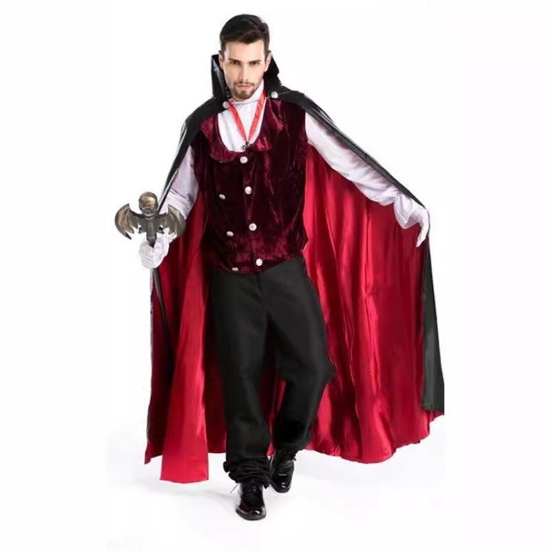 Halloween Vampire Pirate Costume Male Adult Male Prince Wizard Vampire Show Costume