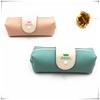 Fresh Style Mustache PU Pencil Case - Large Capacity Snap Button Bag for Women's Stationery