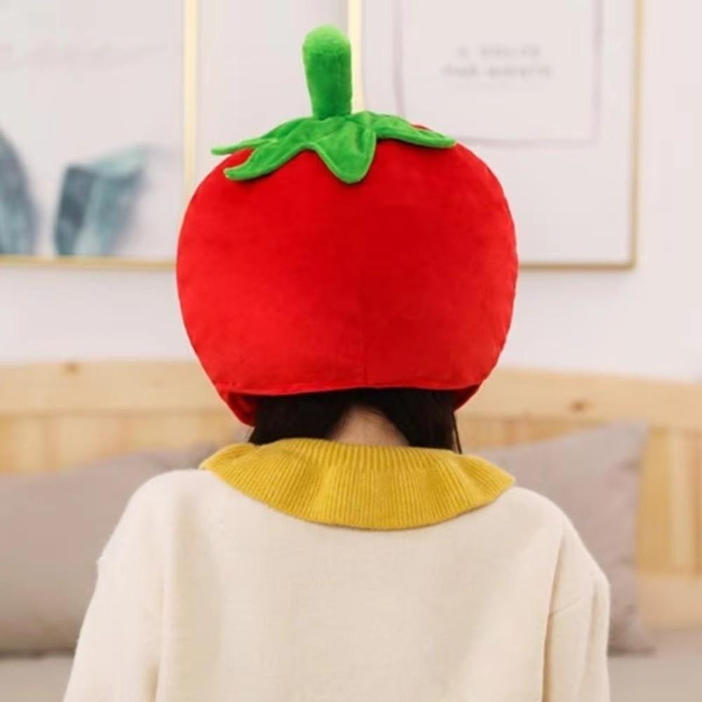 Soft Orange Hat Adjustable Strawberry Hat Cute Tomato Hat  Unisex