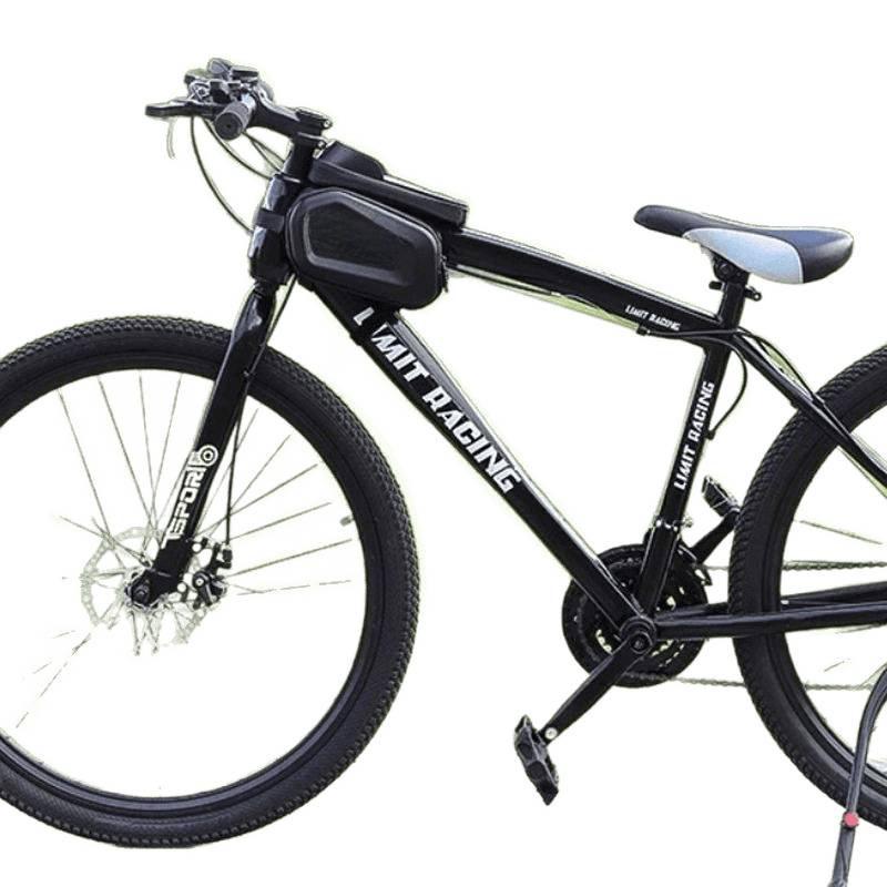 Waterproof Bicycle Top Tube Bag with Mobile Phone Holder and Saddle Storage