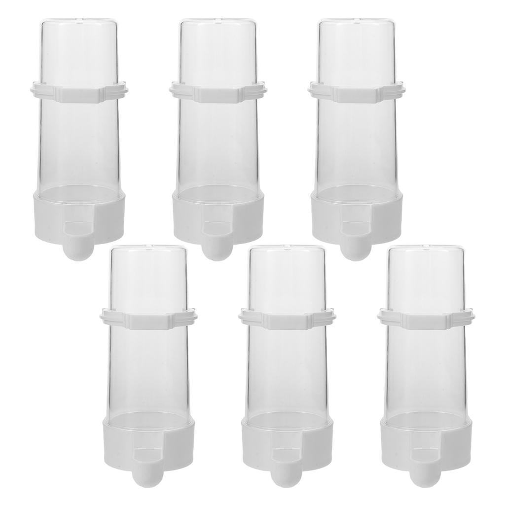 5Pcs Automatic Bird Water Feeder 180Ml Sturdy Base Transparent Water Level Display No Spill Design for Small Birds Parrot Cage