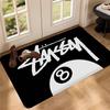 Black And White No Ball Door Mat Washable Non-Slip Living Room Sofa Chairs Area Mat Kitchen Doormat Area Rug