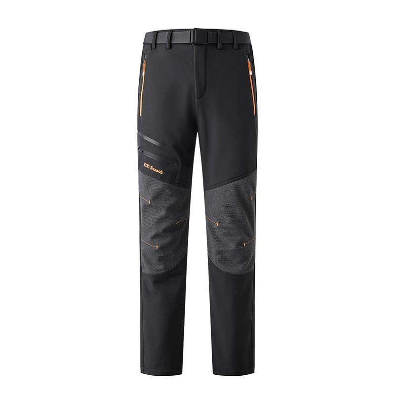 Mens Fleece Lined Softshell Pants Windproof Waterproof Hiking Skiing Outdoor Activities