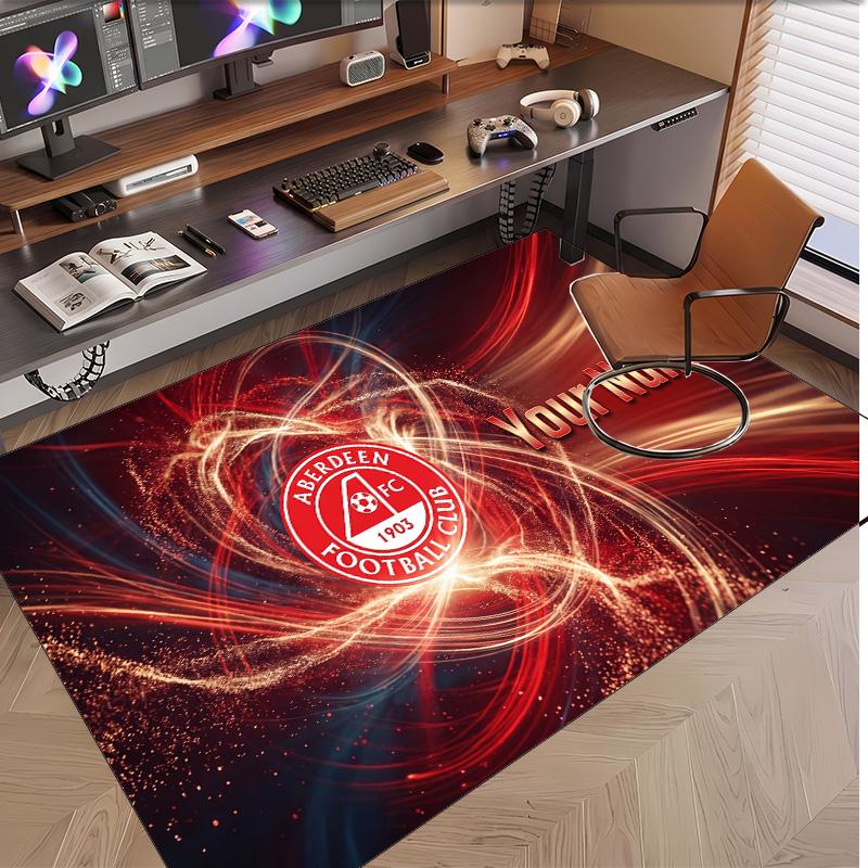 Personalized Crystal Velvet Carpet Aberdeen FC Pattern Non Slip Floor Rug