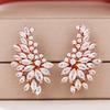 Huitan Sparkling Women's Cubic Zirconia Stud Earrings Gorgeous Female Wedding Party Fashion Ear Piercing Accessories New Jewelry