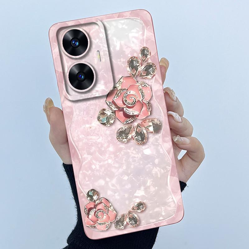 

For Realme C55 Phone Case RMX3710 Fashion Simplicity Oil Painting Soft Liquid Silicone Cover For Realme Narzo N55 C 55 Fundas realme C55