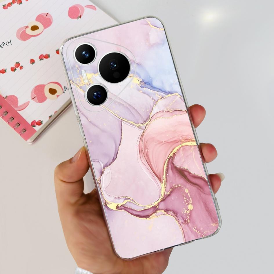 For Huawei Pura 70 Pro Plus Case Fashion Flowers Clear Soft Silicone Shockproof Phone Cover For Huawei Pura 70 Pro Pura70 Bumper