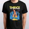 Vintage Thrice Musik T-SHIRT Alle Größen S M L XL XXL 3 4 XL Schwarz Weiß