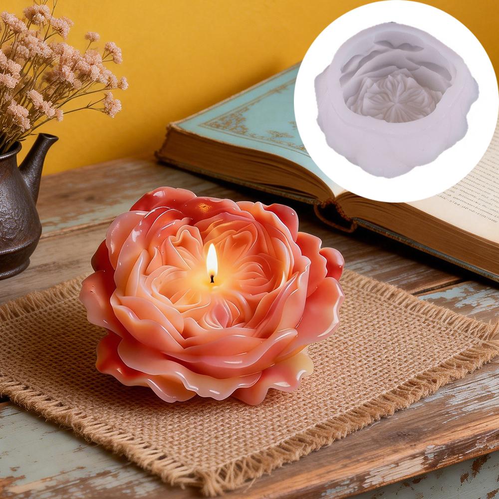 Rose Silicone Candle Soap Mold DIY 3D Rose Aromatherapy Gypsum Resin Crafts Cement Mould Valentine's Day Gift