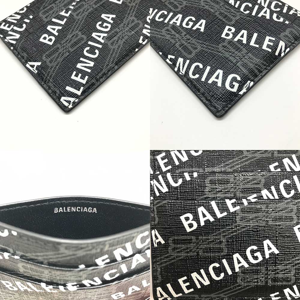 Used BALENCIAGACard Case PVC coated canvas unisex