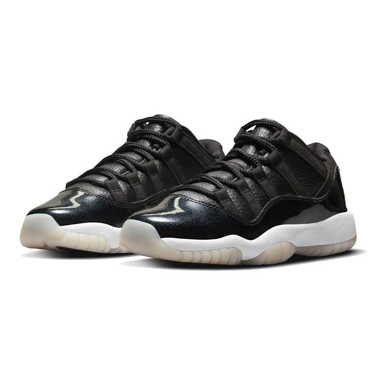 Air Jordan 11 Retro Low GS 72-10 Laste tossud Must Gym-Red Valge 528896-001