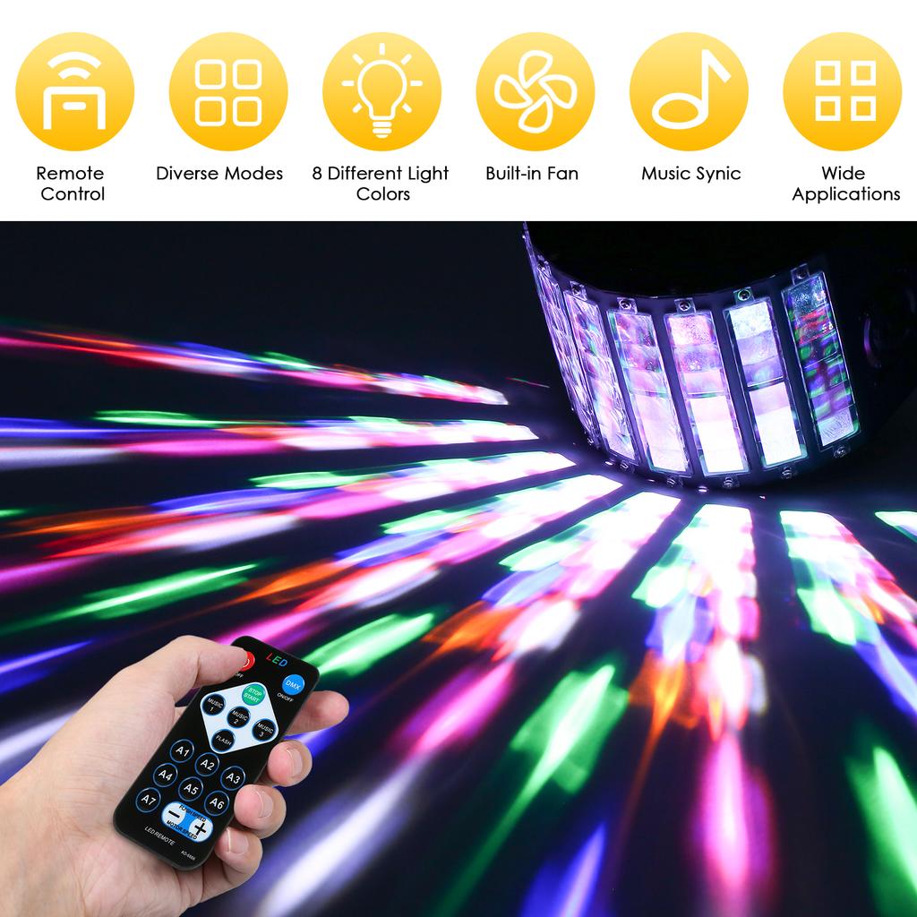 Neoglint 100240 V 24W RGBW LED 7 kanálové Dmx 512 Hlasové ovládanie Automatické ovládanie