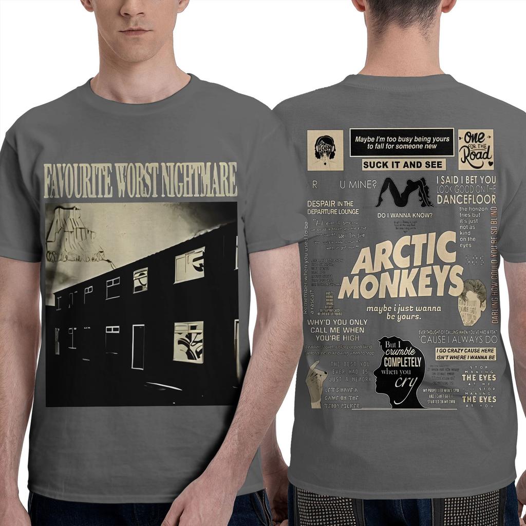Arctic Monkeys T-Shirt Erwachsene Hip Hop Awesome 100 Baumwolle T-Shirts Sommer Rundhals Beliebtes T-Shirt Bedruckte Übergroße Kleidung