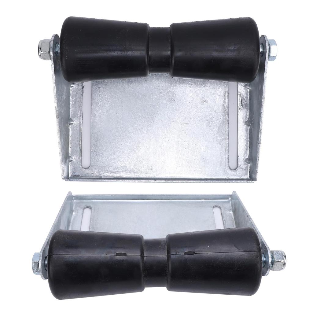 Heavy-Duty Boat Trailer Roller, Effort-Saving Galvanized Steel Rubber Keel Roller Assembly Kit for Boat Enthusiasts (8-Inch)