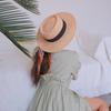 French Retro Natural Treasure Grass Flat Top Top Top Hat Women'S Summer Korea Dongdaemun Foreign Trade Export Panama Sunshade Straw Hat