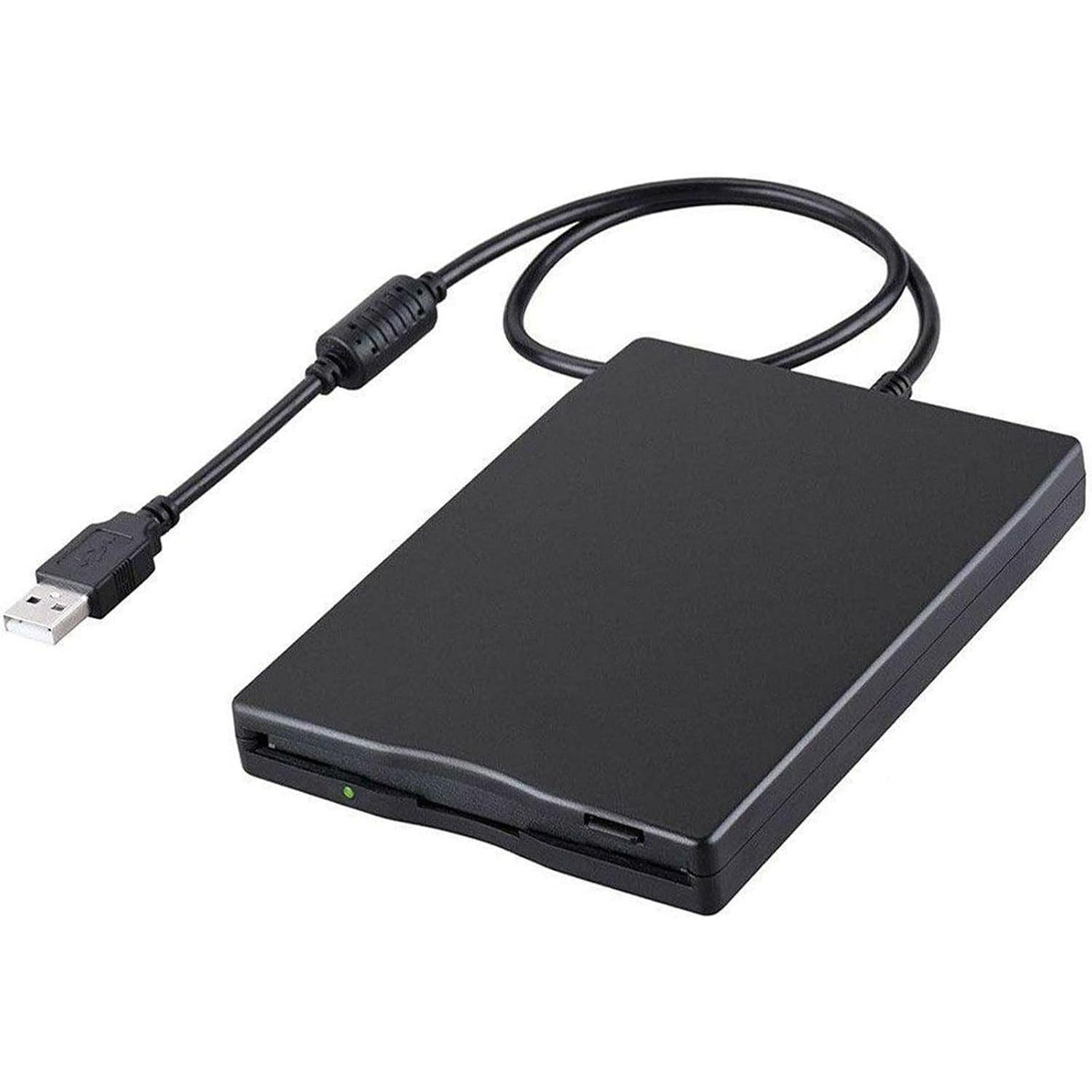 Removable USB External Floppy Disk Drive FDD 1.44MB 3.5 Inch, Portable Ultra-thin PC and MAC Floppy Drive Card Reader, Accessory for Desktop & Laptop чёрный