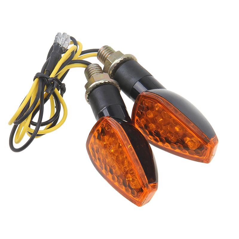 1 Pair Universal 12V Motorcycle LED Turn Signal Indicator Lights Blinker Lamp for Motorbike Scooter Quad Dirt Bike
