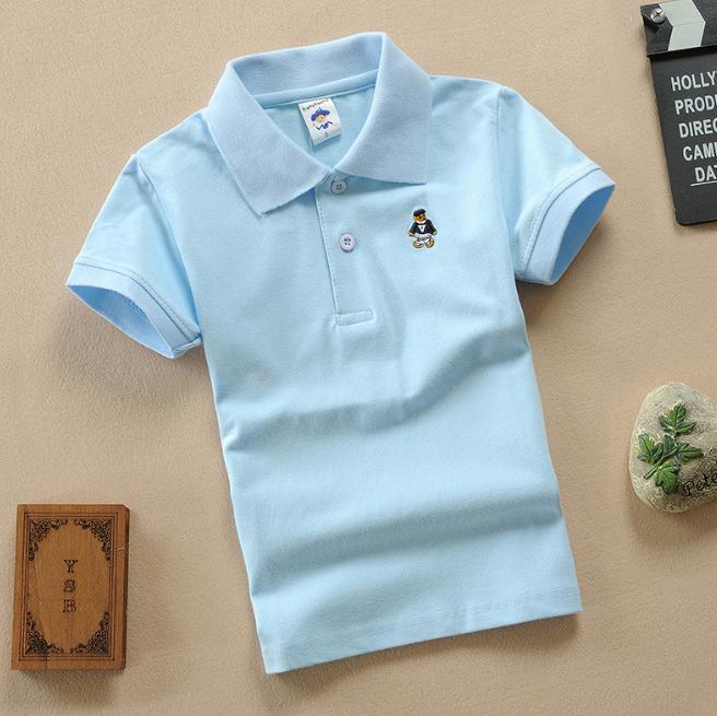 Dziecięcy Krótki Rękaw Lato Odzież Dziecięca Średnia Duża Dziecięca Koszulka Bawełniana Paski Koszulka Polo