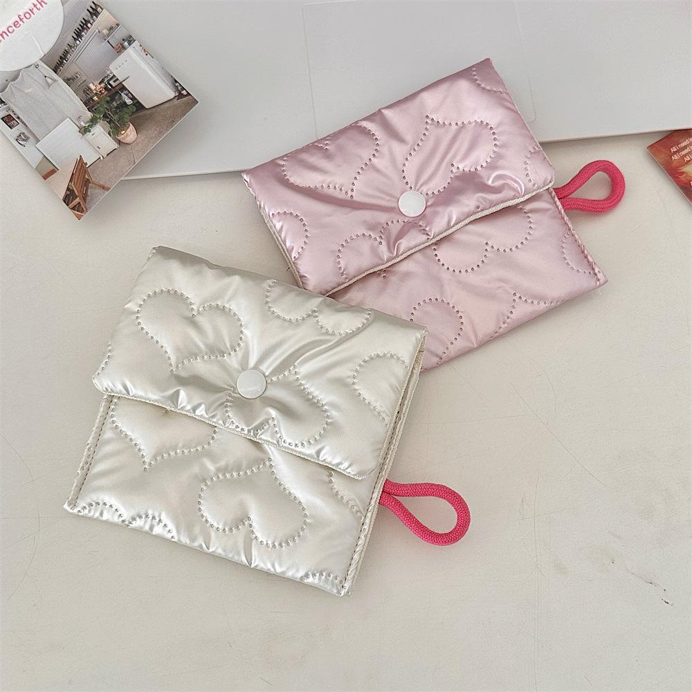 Silver Lingge Bow Pattern Coin Purses Small Sanitary Napkin Coin Wallet Lady Girls Earphone Coin Key Money Storage Bag Pouch