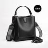Real leather fashiable large capacity cowhide shoulder bag explosive women's exquisite and versatile crossbody bag bucket bag