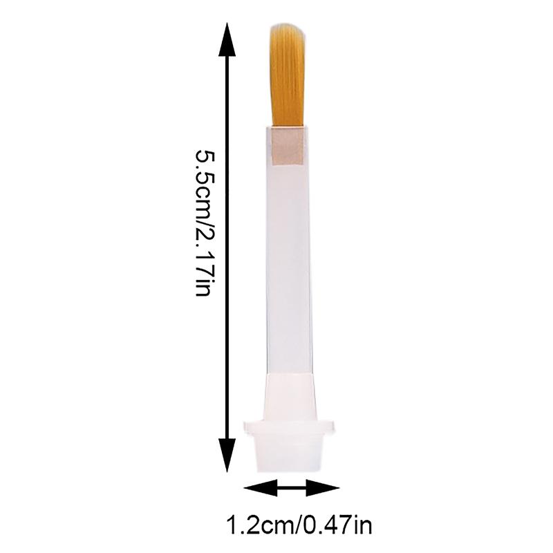 5/10/20 Stück Einweg-Nagellackpinsel für 15 ml Nagellackflasche, Ersatzpinsel, braune Haare, Nailart-Pinsel-Applikatoren