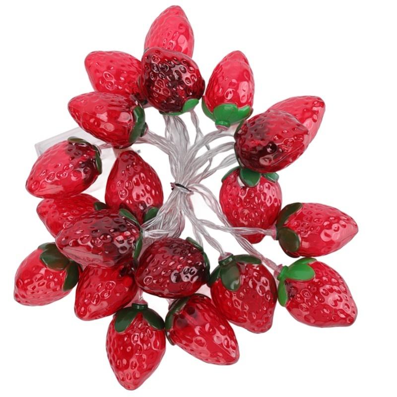 9.8ft 20LEDs Fruit String Lights Battery Operated Strawberry Lamp String Lights For Christmas Parties