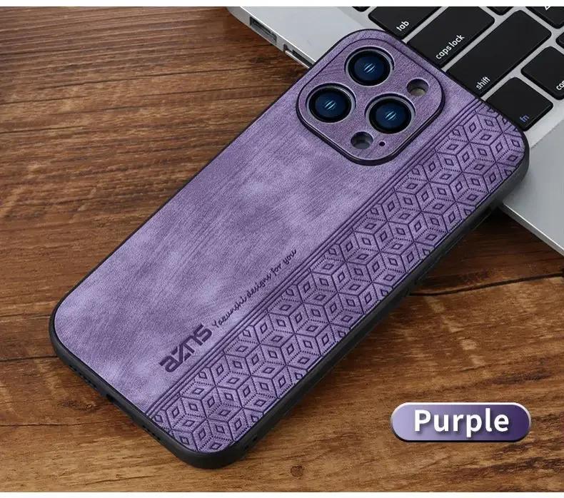 Luxury Leather Business Phone Case for iPhone 16 15 11 13 12 14 Pro Max Plus 13 12 Mini X XR XS 8 7 Plus Shockproof Soft Cover