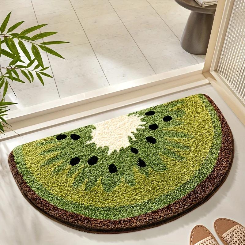 Frisse Fruit Tapijt Heldere Kleur Deurmat Zacht Absorberend Badkamermat Slaapkamer Vloerkleed Huisdecoratie Vloermat 45x80cm 18x31inch
