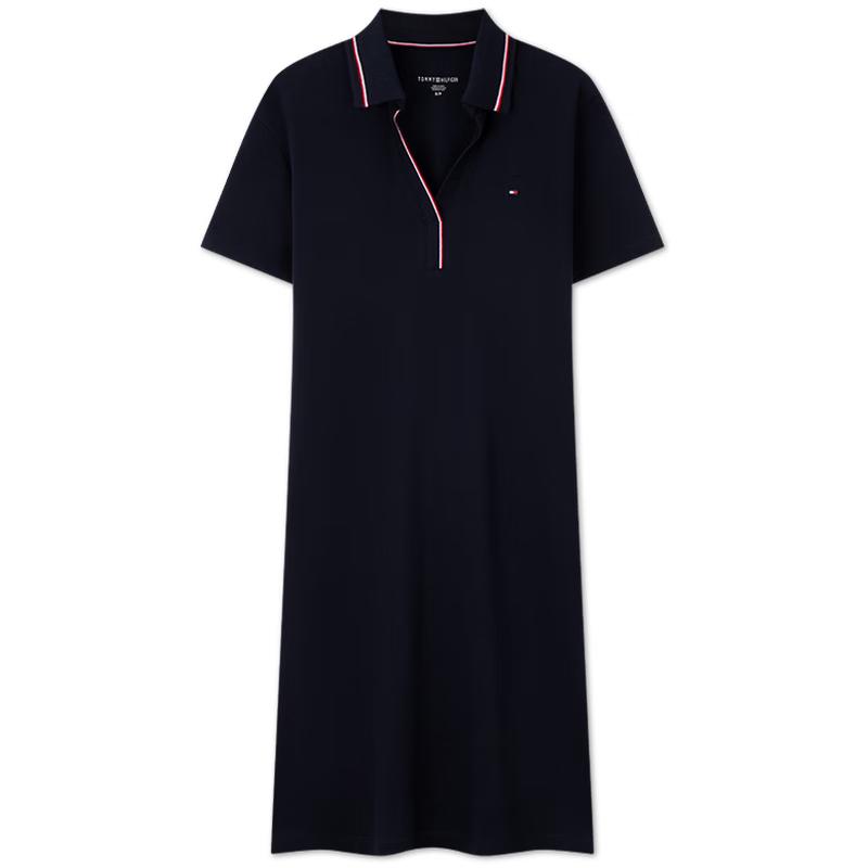 Tommy Hilfiger Women s Trimmed V-Neck Polo Dress M