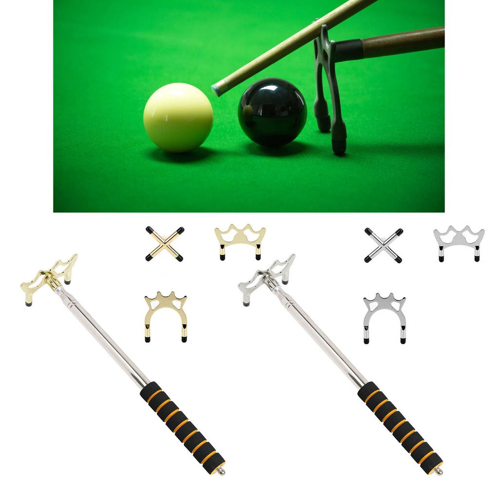 Stainless Steel Retractable Pool Cue Bridge Adjustable Pool Cue Bridge Tool for Flexible Playing Styles