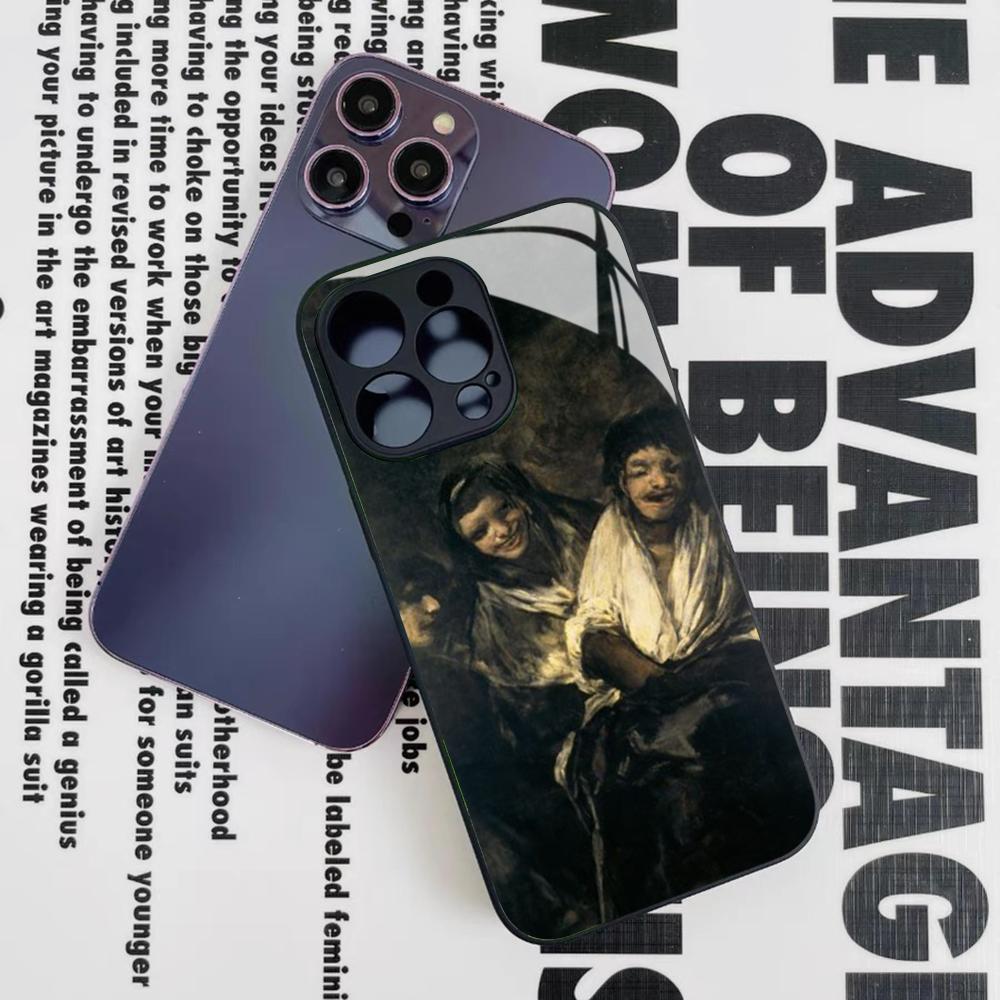 Spain Francisco Goya Art Phone Case for Iphone 17 16 15 14 12 11 13 Pro Max Mini X Air Puls Black Glass Cover