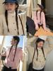 Women's Loose Korean Style Long Sleeve Knit Cardigan with 3D Blue Flower - Early Spring 2026 Collection