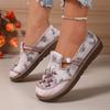 Fashion 2025Women's Versatile Embroidered Shoe Loafers New Style Spring Ethnic Fashion Cloth Shoes Hanfu Casual Single Shoes for Mom