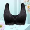Plus Size Seamless Lace Push-Up Bra with Front Closure and Beautiful Back Design