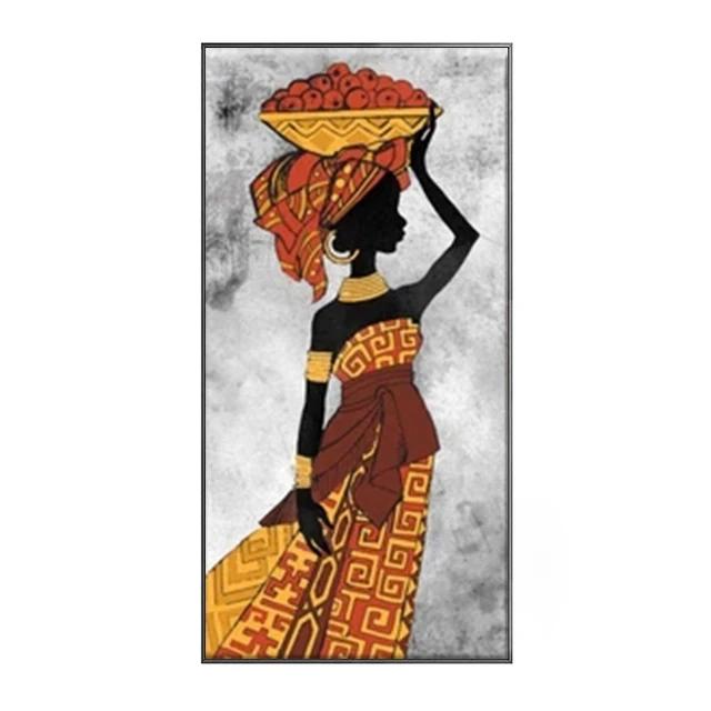 African Black Woman Canvas Painting Ethnic Art Poster for Living Room Decoration Home Wall Decor Decorative Paintings Picture