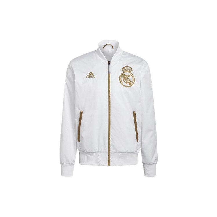 adidas Real Madrid C.F Jackets Men's White Baseball Collar Moderate Other HA2530
