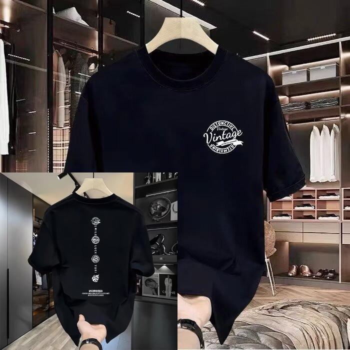 Summer Shortsleeved Tshirt Mens and Womens Version Casual and Versatile Loose Roundneck Halfsleeve Top