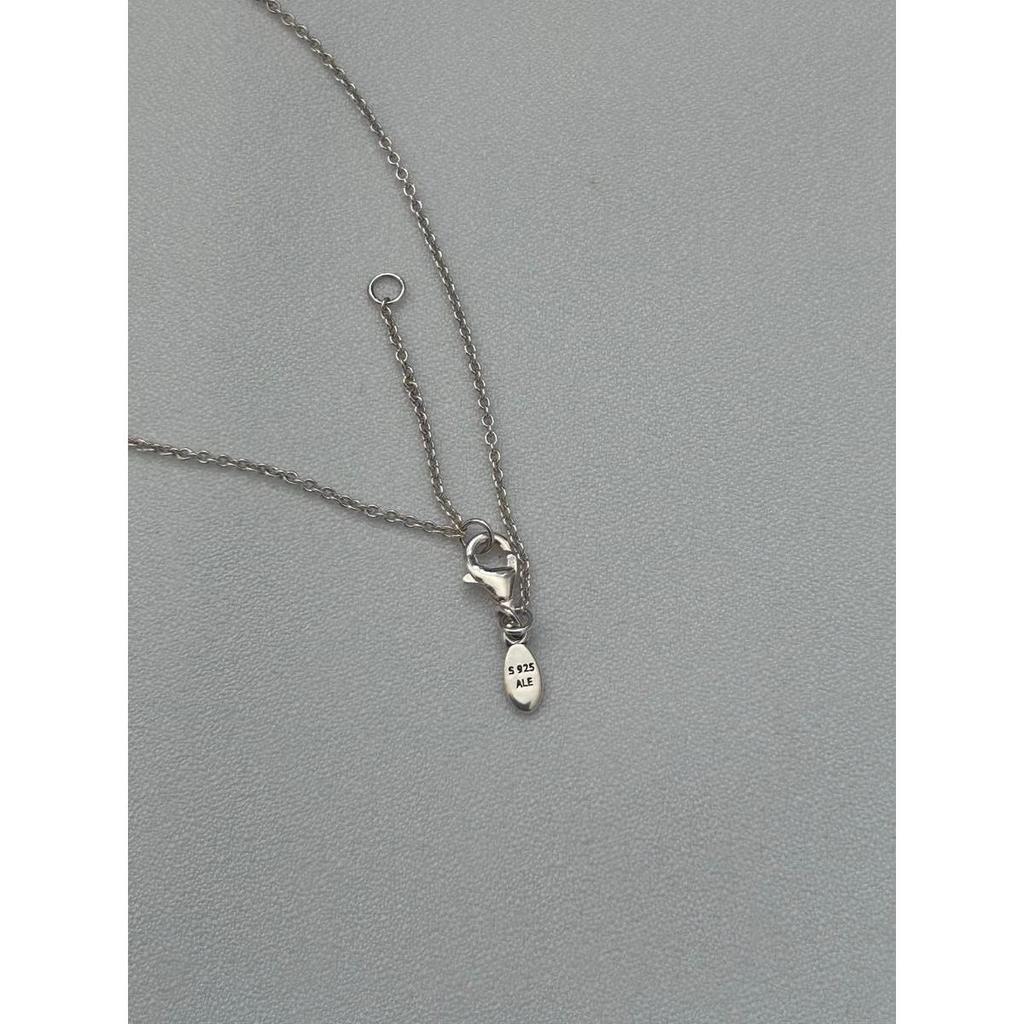 Used Pandora Moon & Blue Sky Dangle Charm Necklace