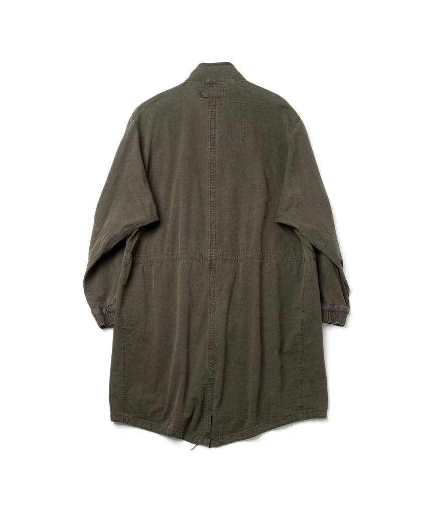HATCHINGROOM Mods Parka Over Dyed Mud Khaki