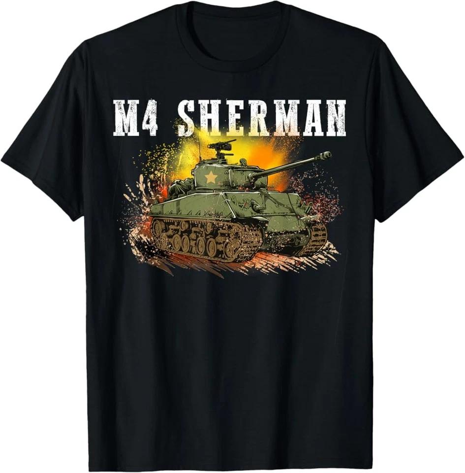 NEW LIMITED M4 Sherman The WW2 Tank a WWII Army Tank for Military Boys T-Shirt S