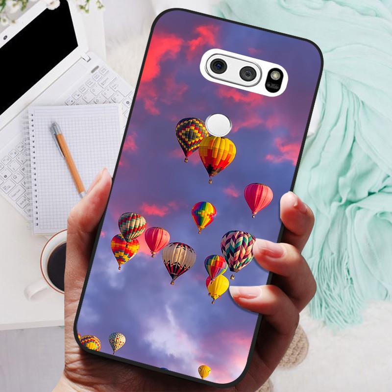 Para LG V30 V30+ Funda Gato Lindo Pintado Trasera para Teléfono Para LG V35 V30S Thinq Funda Silicona Suave Para LGV30 V30 Plus Fundas Coques