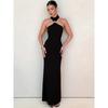 Women's Clothing Summer New Product Fashion Temperament Slim-fitting Turtleneck Sleeveless Split-ended Dress Women