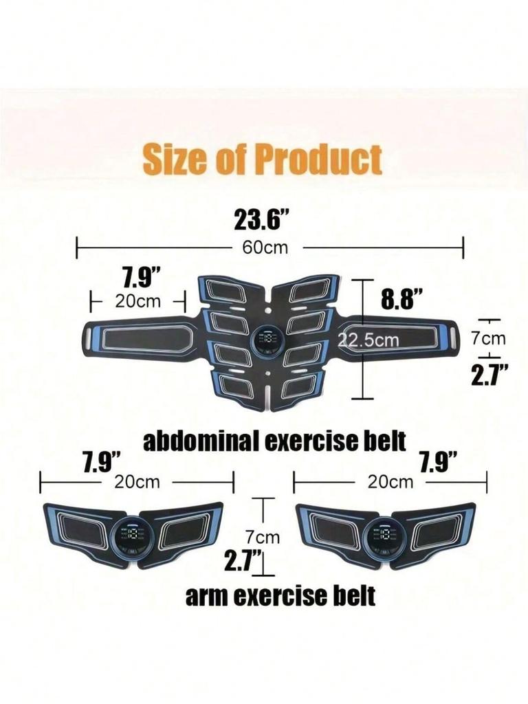 Wiederaufladbarer Bauchmuskeltrainer, Muskelstärkungsgerät/Ultimatives Home-Workout-Essential für Männer und Frauen