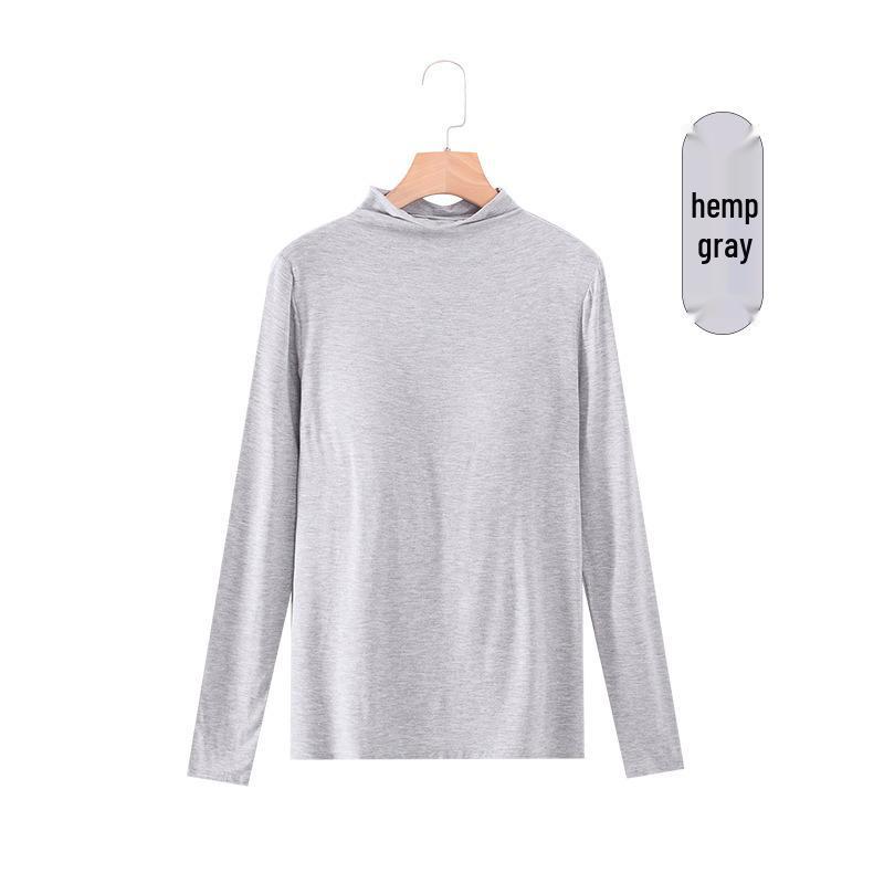 Modal Long-Sleeve Women's Base Shirt with Chest Pads, No Underwire, Integrated Cup, Autumn/Winter Outerwear & Sleepwear