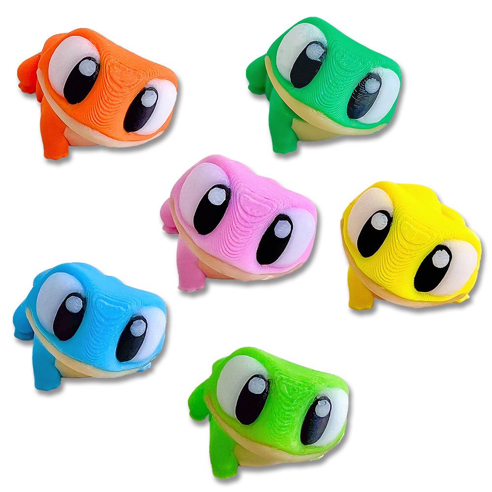 3D Stereo Big-Eyed Frog Magnetic Fridge Sticker - Cute and Creative Decor